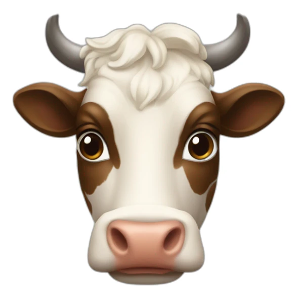 Caca qui court avec une tête de vache sticker