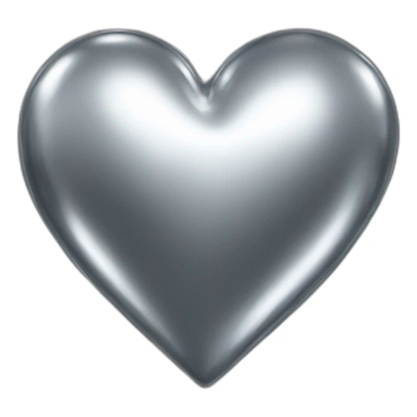 Chrome heart sticker