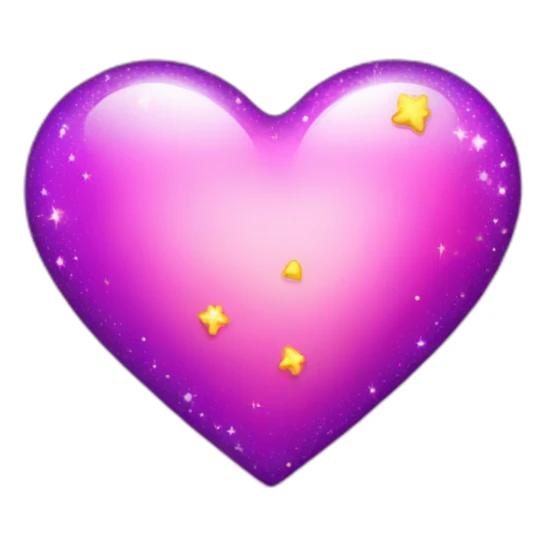 pink-and-purple-heart-with-yellow-sparkles sticker