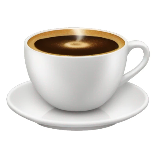 A cup of coffee with sparkles on top sticker