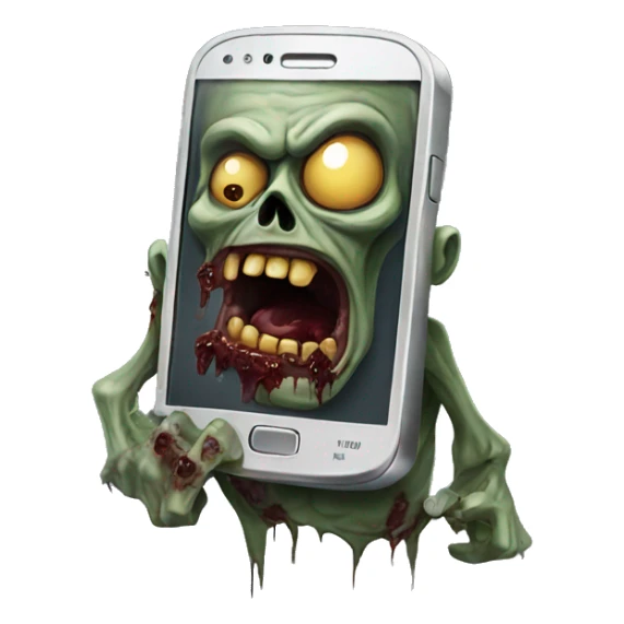 Zombie phone sticker