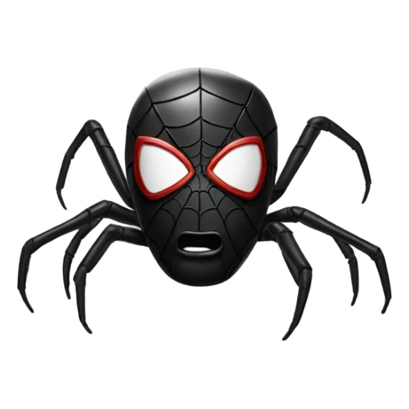 Black wedo kiss spider man sticker