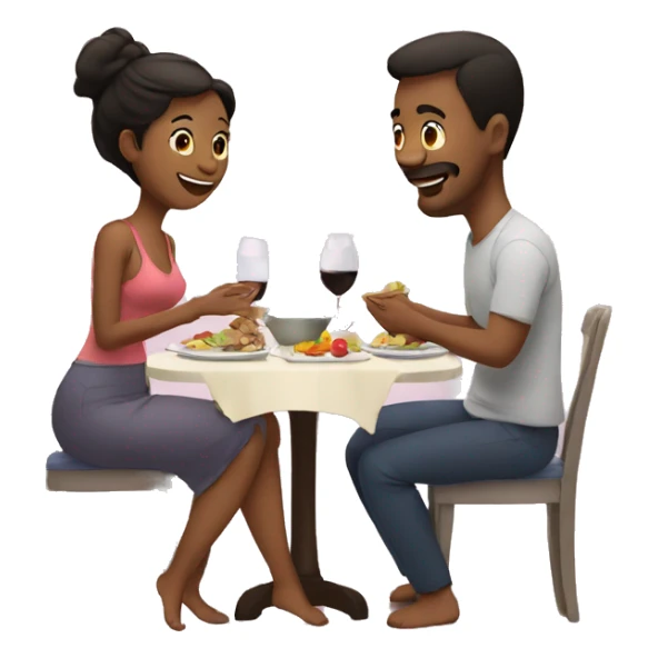 Two Parents have a dinner with their baby  sticker