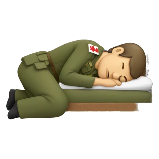 swiss military person sleeping sticker