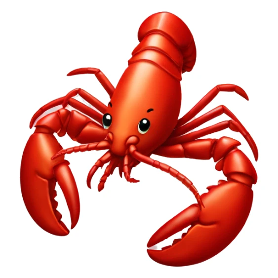 Lobster with hearth emoji sticker
