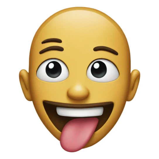 Tongue out with peace sign sticker