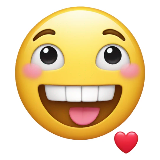 Emoji Face with a heart emoji instead of mouth sticker