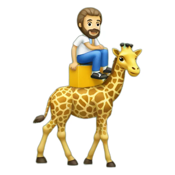 Socrates Brazil Footballer rides a Giraffe sticker