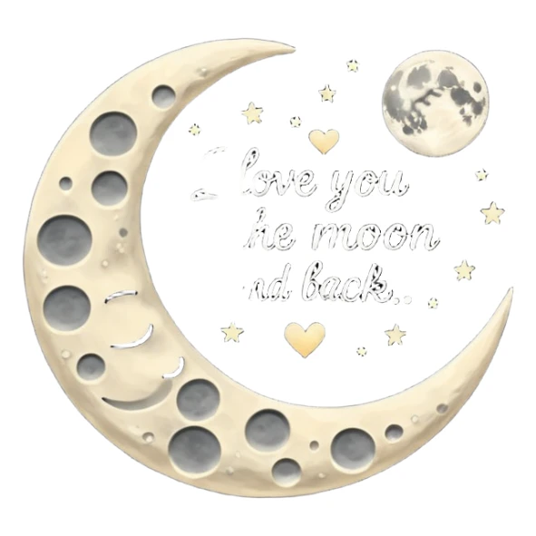 "I love you to the moon and back" exact words?
 sticker