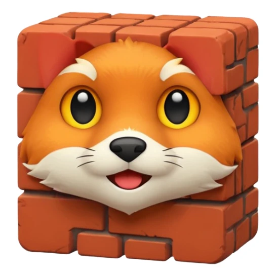 a red brick, but the outside looks like fur sticker