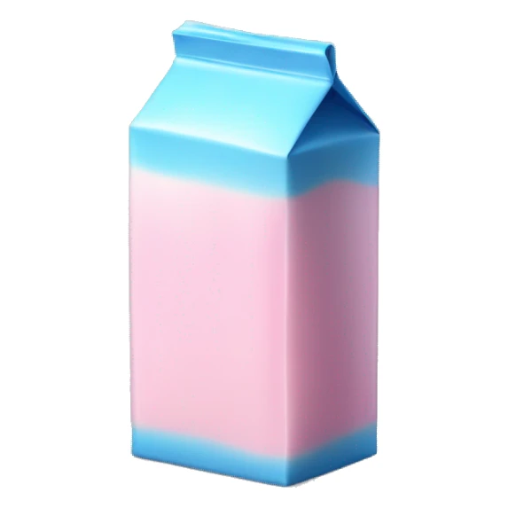 Realistic pink and blue milk carton isolated  sticker