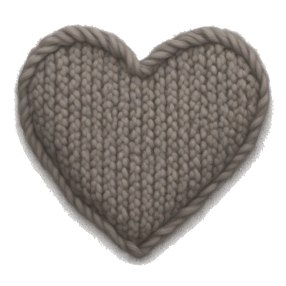 Knit heart, like a sweater textured heart sticker