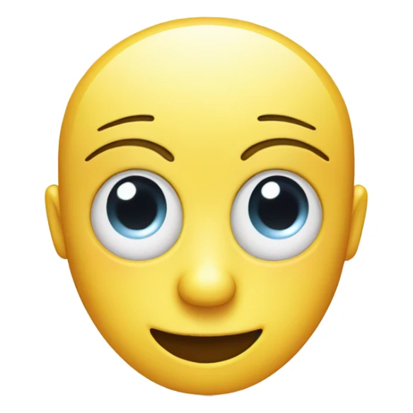 Emoji with mirrors instead of eyes sticker