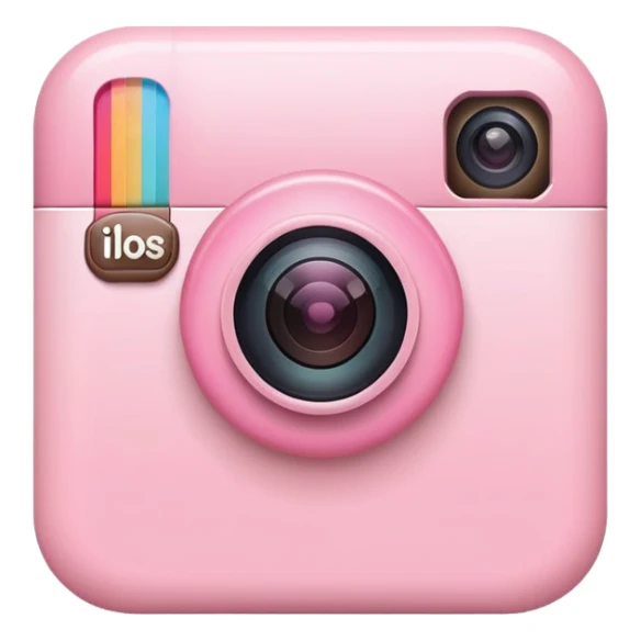 Baby pink Instagram icon sticker