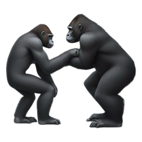 Gorilla and Elon musk meeting sticker