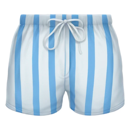 white and blue pin striped pajama shorts sticker
