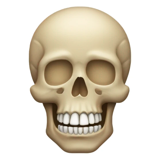 Skull emoji mixed with the praying emoji sticker