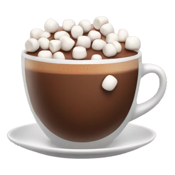 A cup of hot chocolate with little marshmallows  sticker