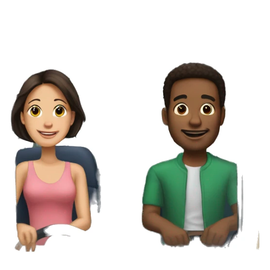 Patrick et Vivianne dans un bus  sticker