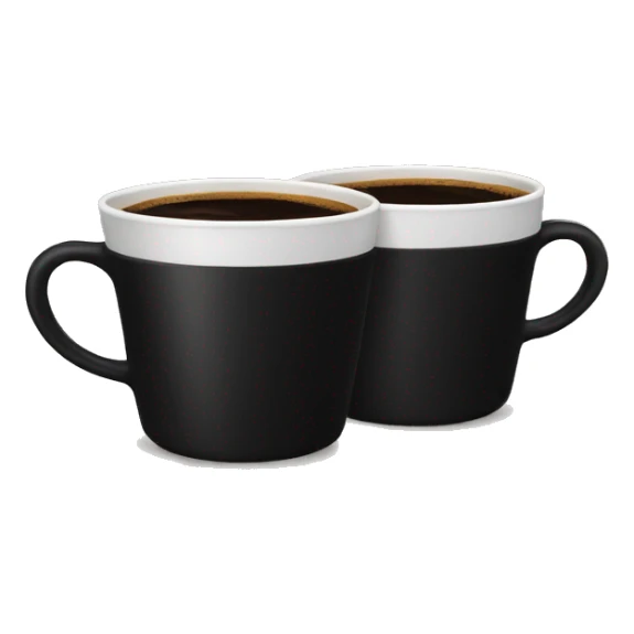 2 black cups of coffee sticker