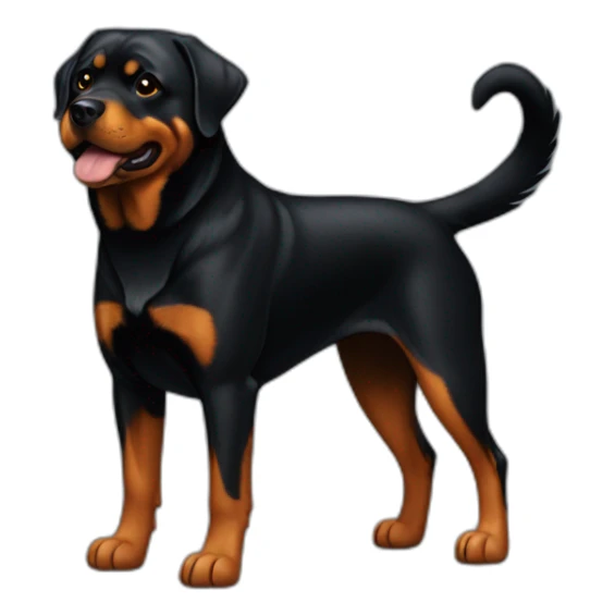 Chien noir et orange un Rottweiler  sticker