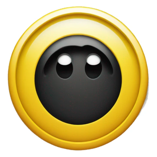 "A wavy black and red rectangle with a medium sized yellow circle in the middle." sticker