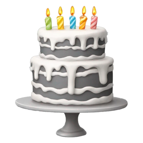 Gray Cake of Birthday sticker
