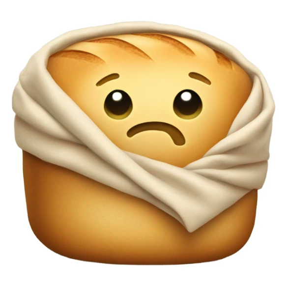 Loaf of bread that’s alive wrapped in a blanket sticker