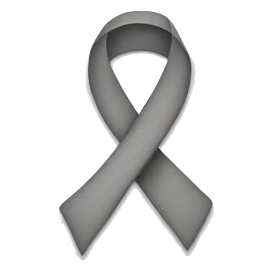 grey cancer ribbon sticker