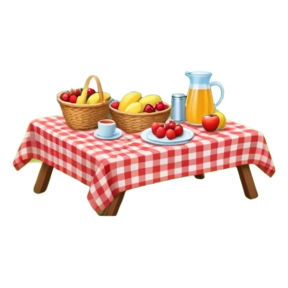 picnic on the background of mountains sticker