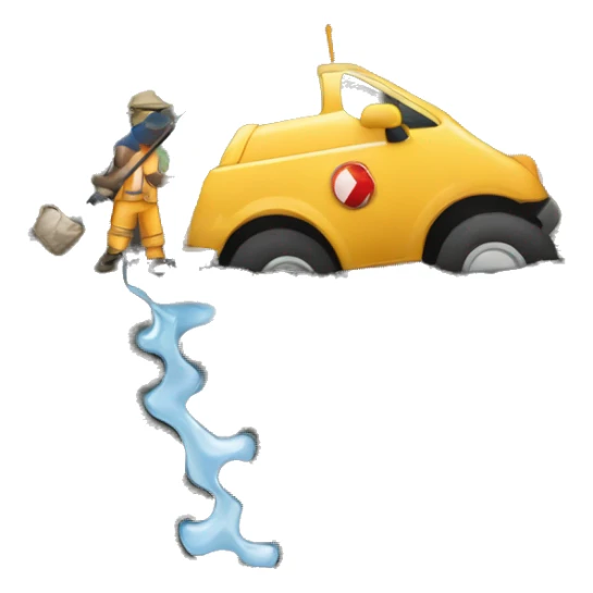 Fishing in the pothole on the side of the road  sticker