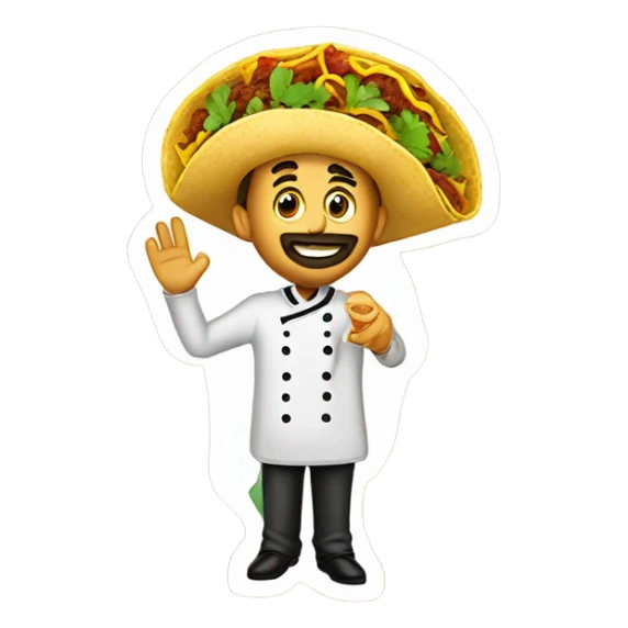 Make a Al pastor taco with cebolla y cilantro  sticker