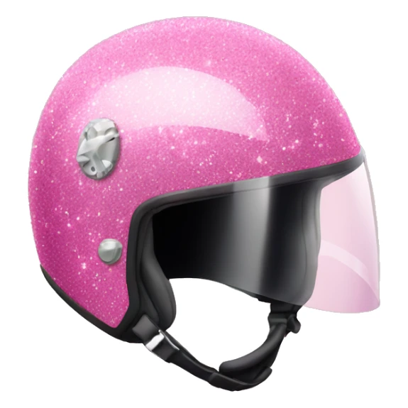 pink glittery motorbike helmet sticker