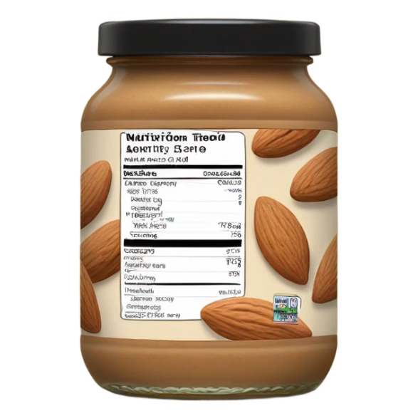 jar of almond butter sticker