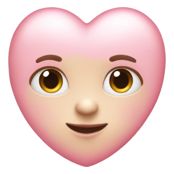 Baby pink love heart sticker