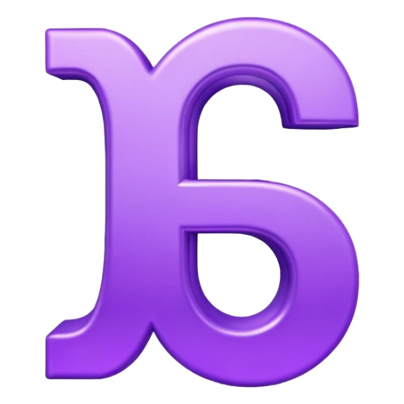 3D text that spells “you” in a shiny purple fancy font  sticker