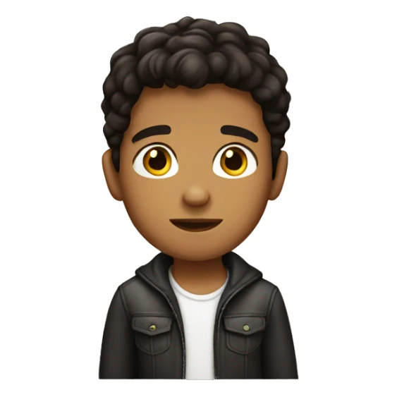 emoji of a dark brown haired latino boy sticker