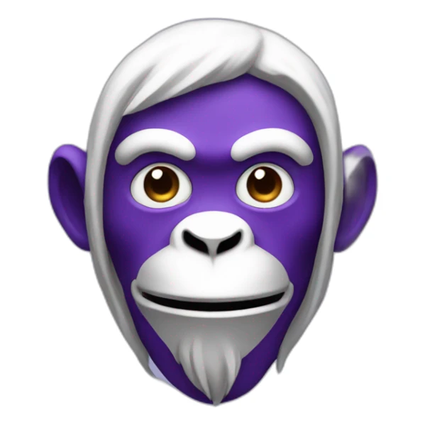 purple anonymous guy blue color fawkes monkey head sticker