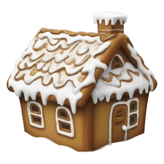 gingerbread house snow on top of roof sticker
