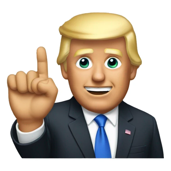 Trump with hand in air sticker