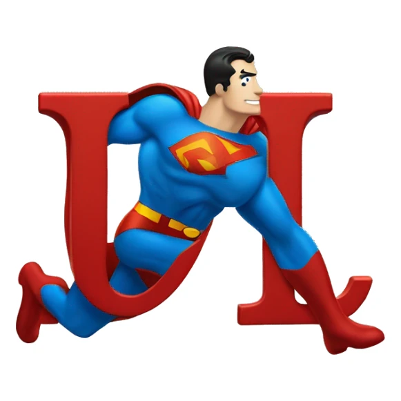 superman logo with the letter "L"  sticker