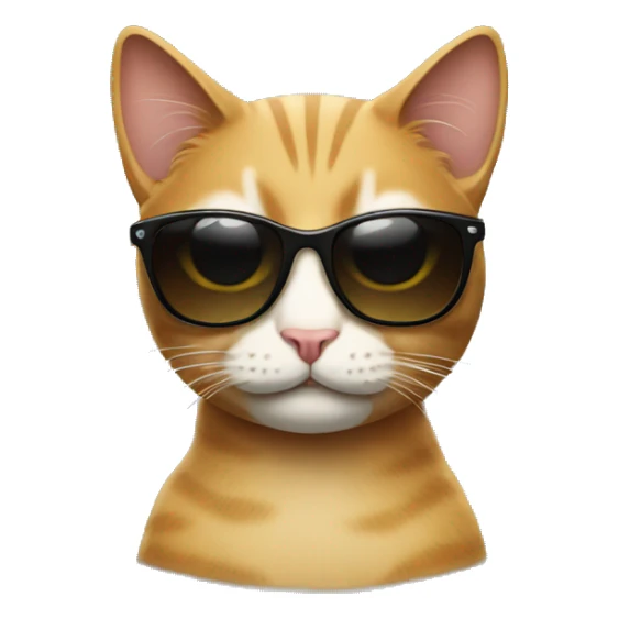 Cat with sunglasses sticker