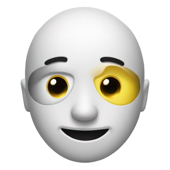 smiley face with F1 eyes sticker