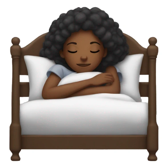 Black girl sleeping in her bed  sticker
