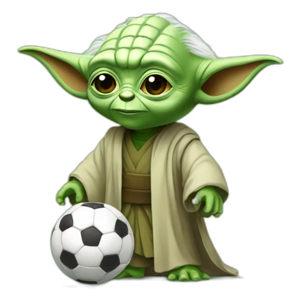 Yoda play soccer sticker