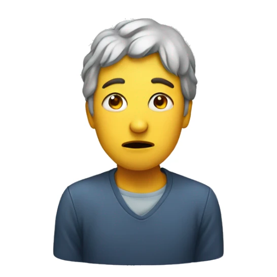 Face who tries to remain calm sticker