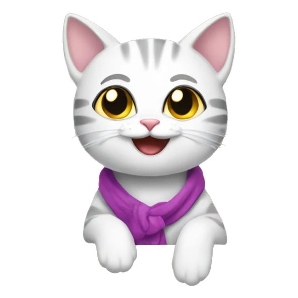 happy gay cat on a shopping spree sticker
