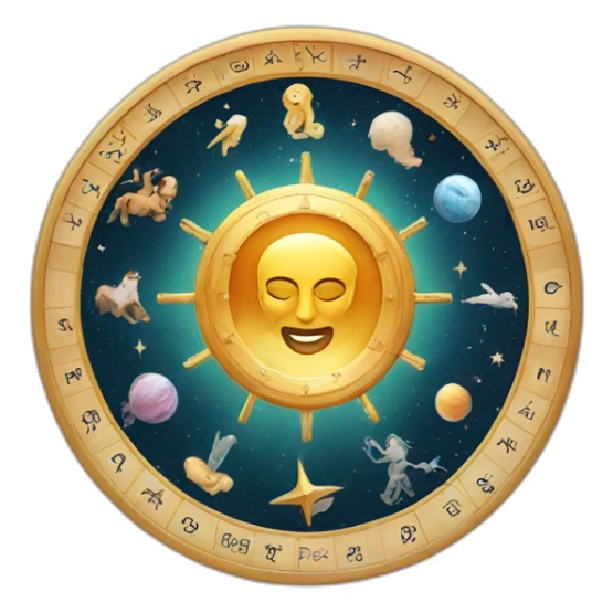 Astrology zodiac signs wheel sticker