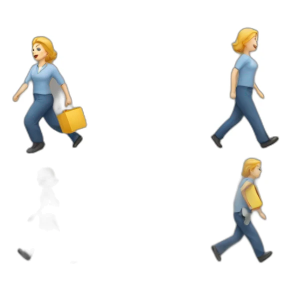 Homme marcher dessus femme sticker