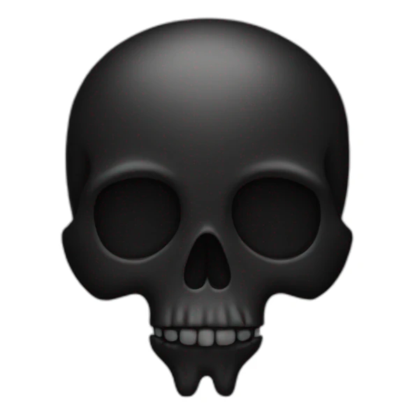 black skull in suit only black color sticker